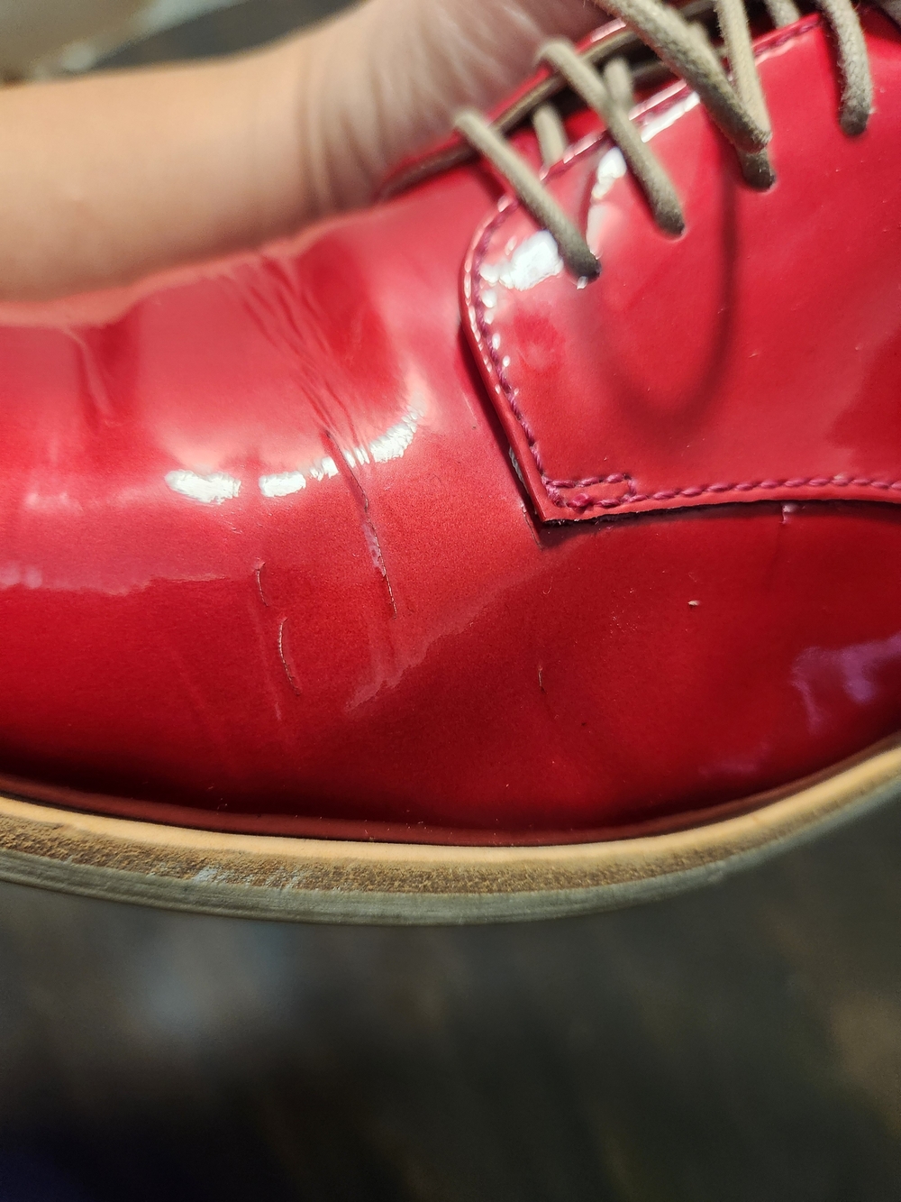 AGL Attilio Giusti Leombruni Red Patent Leather Oxfords Shoes Women's Size 8.5 - Picture 9 of 16